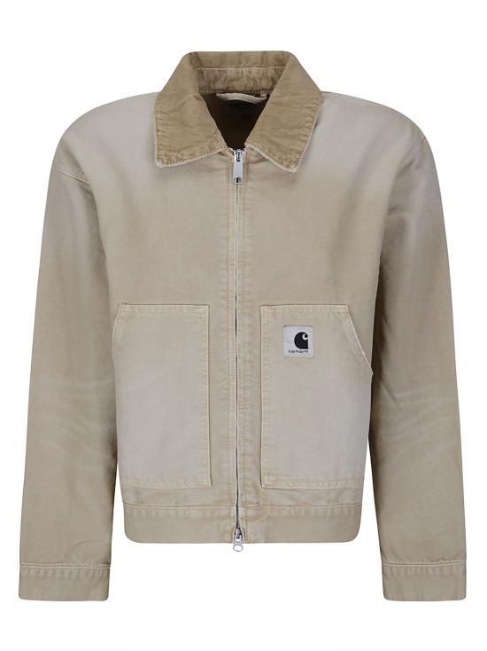 CARHARTT WIP Dusty H Brown Cotton Work Jacket