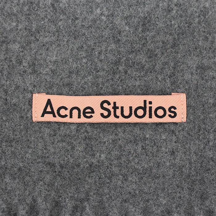 Acne Studios Unisex Wool Fringe Scarf Black