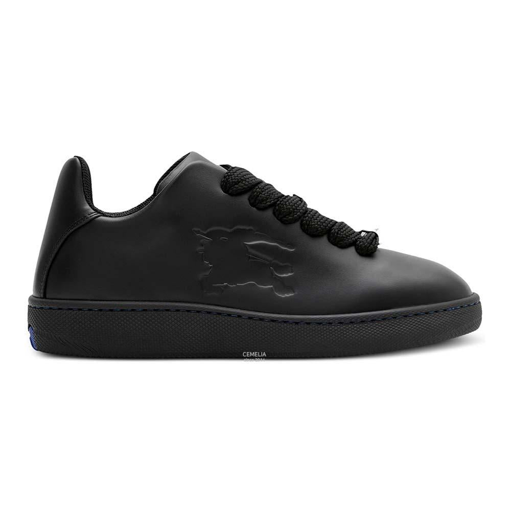 BURBERRY Leather Box Sneakers Black Low-Top Men’s