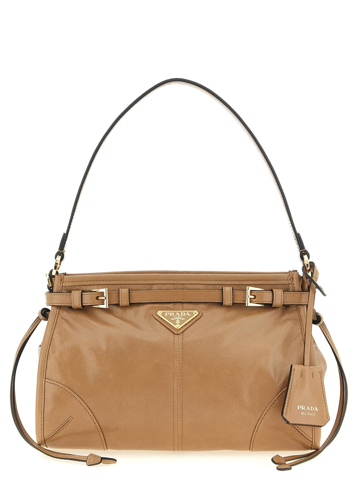 PRADA Yellow Leather Tote Shoulder Bag