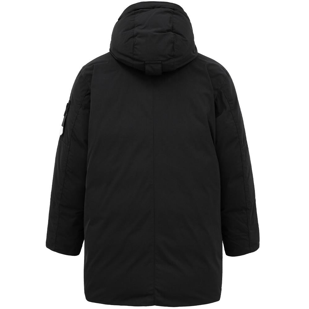 STONE ISLAND Micro Twill Hooded Front Zip Black Down Ja K2S157100008 S0026 V0029