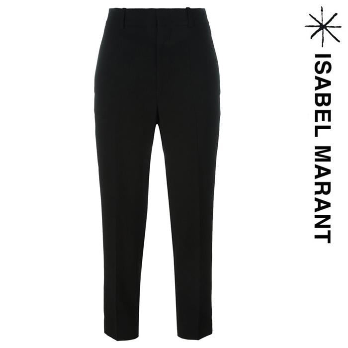 Isabel Marant MILANE Black Classic Wool Blend Slim Trousers Women
