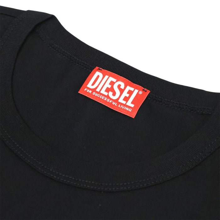 DIESEL Logo Short Sleeve T-Shirt for Men Black