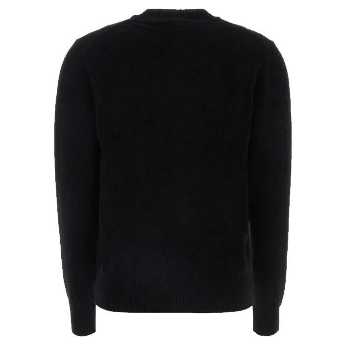 Comme des Garcons Black Cardigan Red Heart Patch Knit