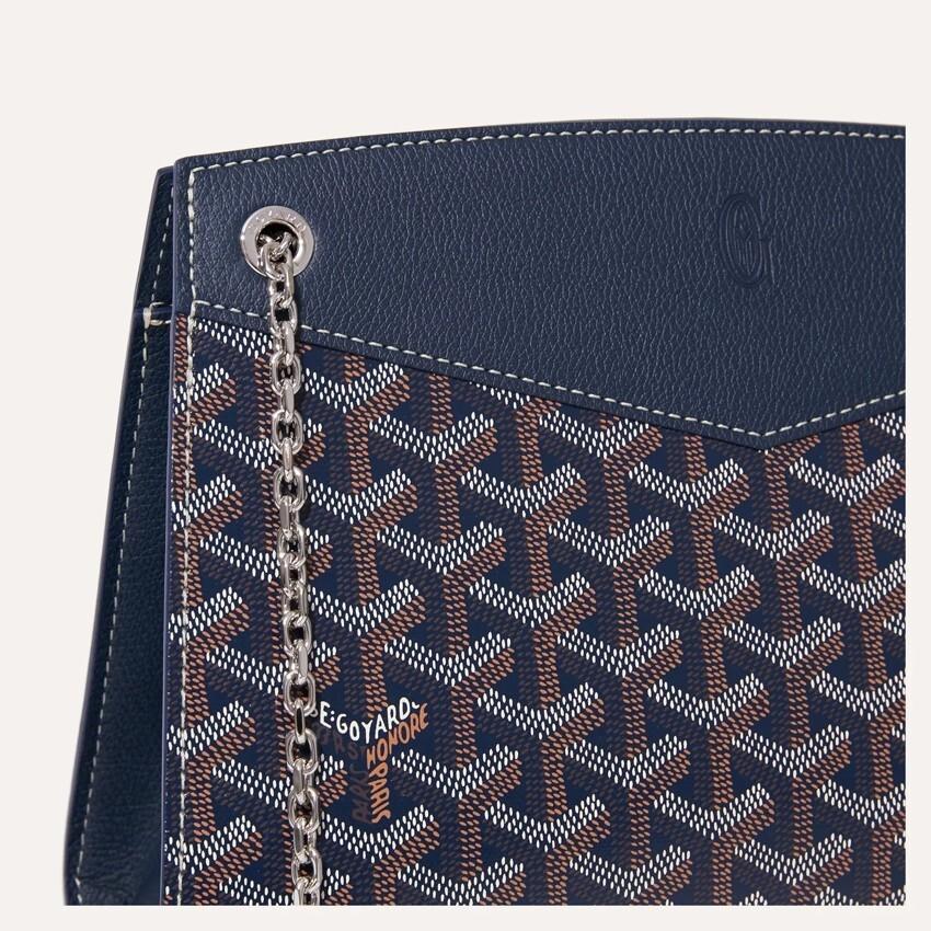 GOYARD Navy Structured Rouette PM Crossbody Bag for Women ROUETSPMLTY 12CL 12P