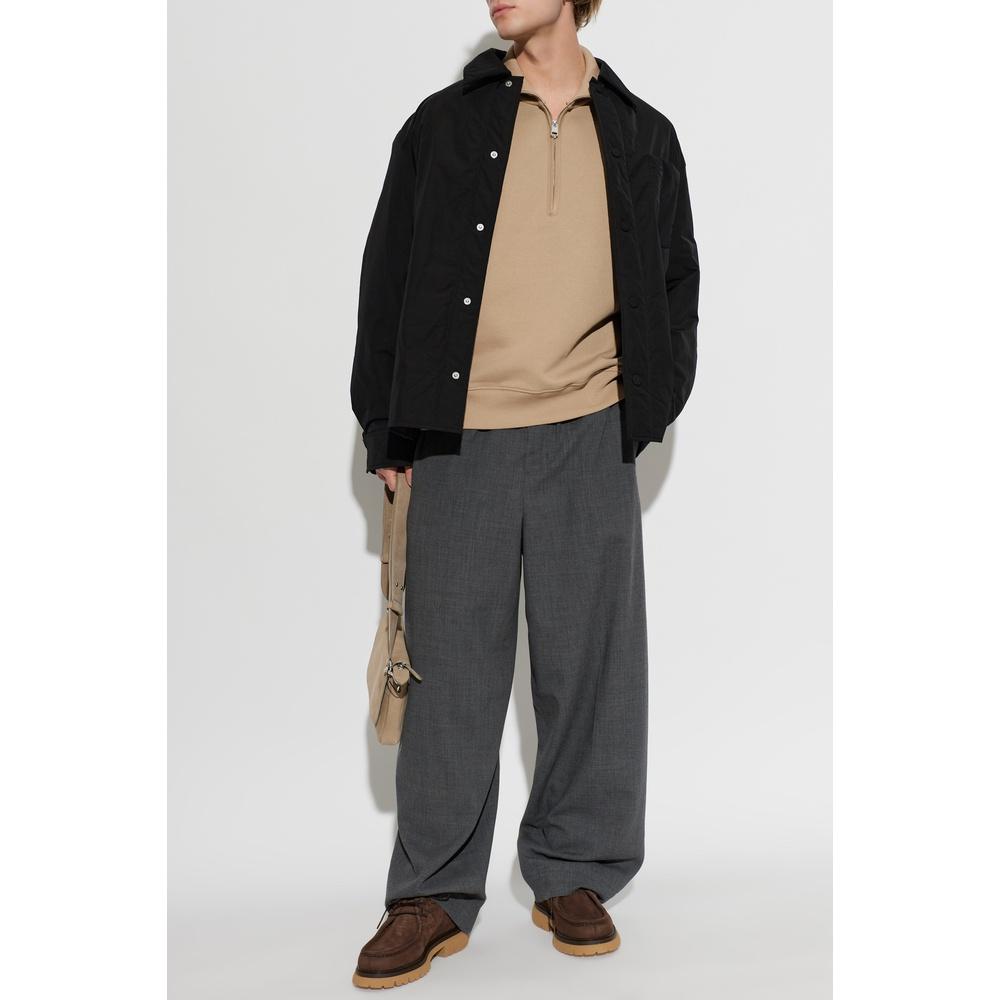 AMI Black Padded Shirt Jacket for Men