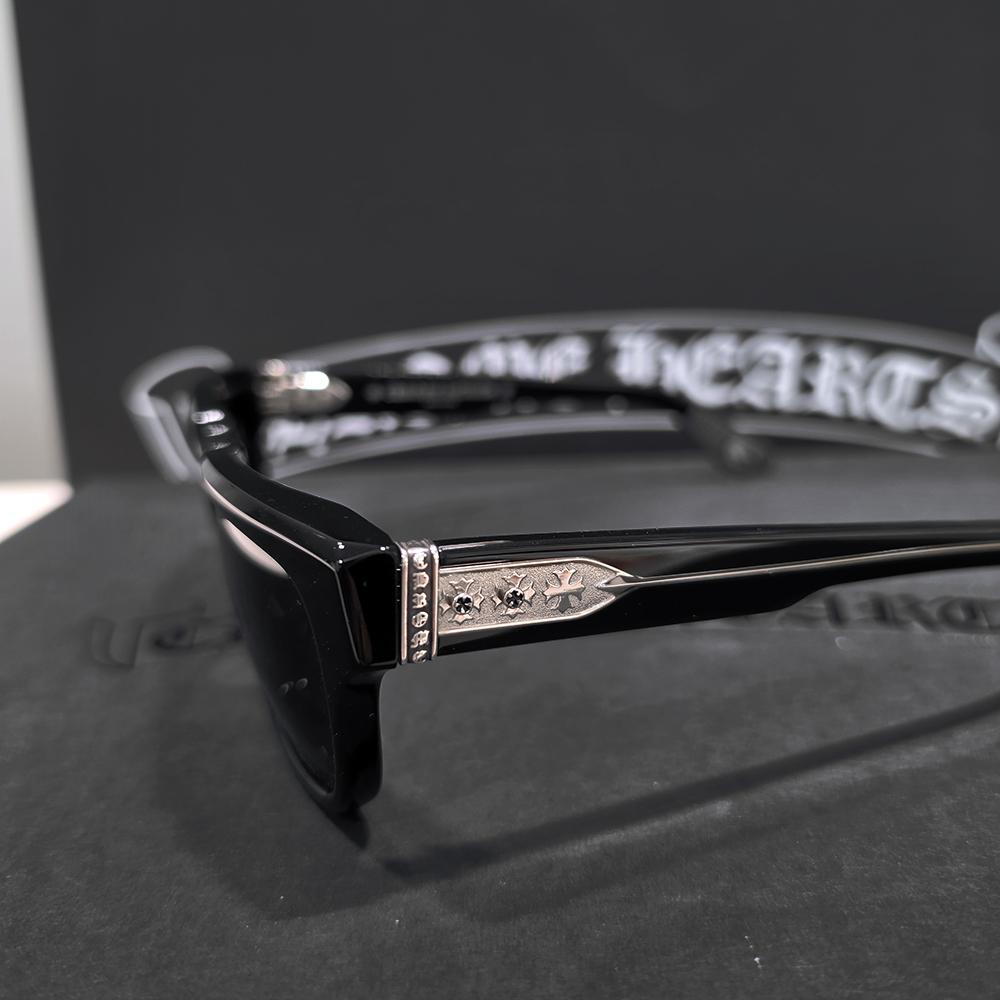 Chrome Hearts Black Silver-Tone Sunglasses