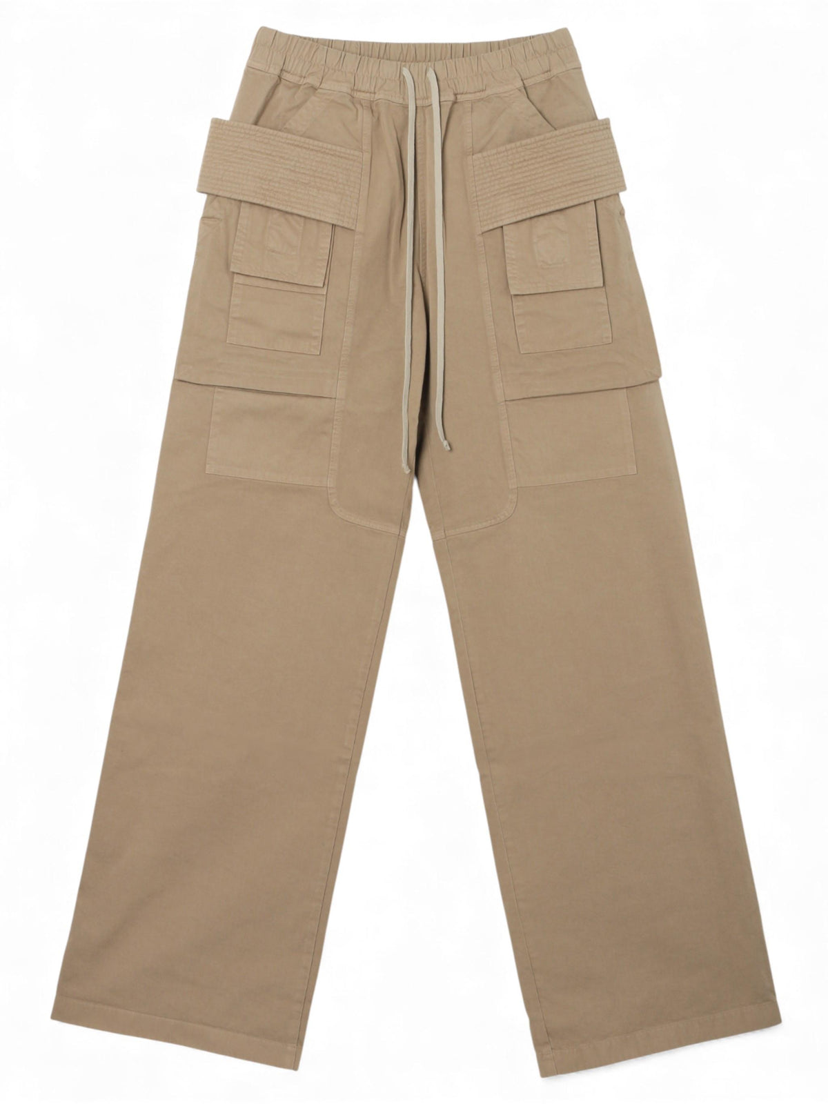 Rick Owens DRKSHDW Wide Creatch Cargo Pants Dirty Pearl Cotton Twill