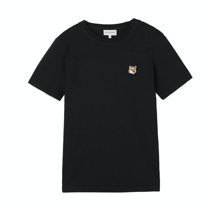 Maison Kitsune Fox Head Logo Black Short Sleeve T-Shirt Women