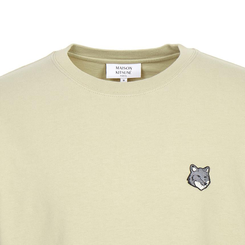 Maison Kitsune Fox Head Logo Men’s Short Sleeve T-Shirt White Cotton