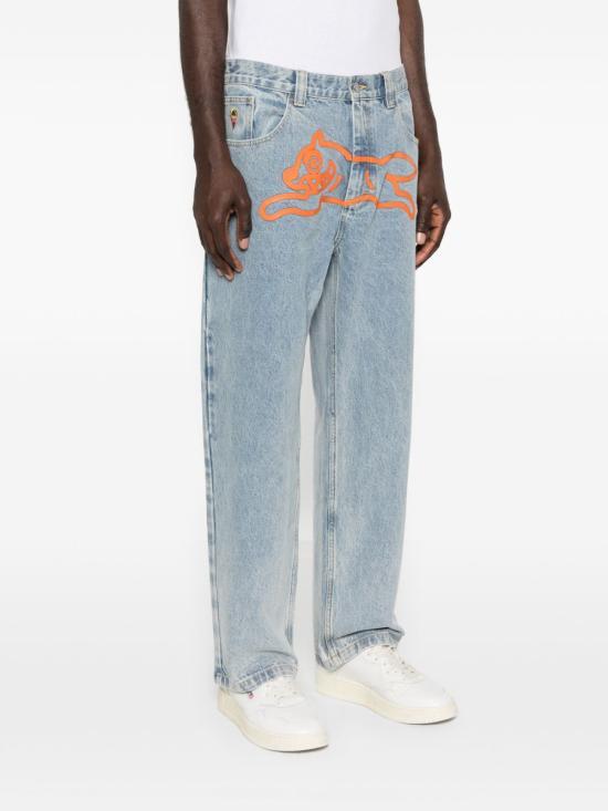 ICECREAM Heavy Wash Blue Denim Pants for Men