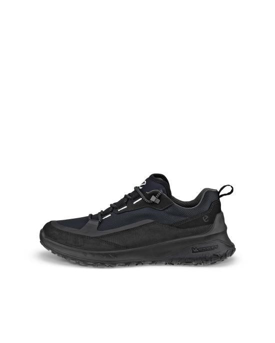 ecco Black Leather Low-Top Sneakers for Men