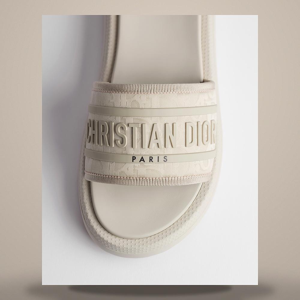 DIOR Beige Dway Slide Rope Dior Oblique Print Technical Fabric Sa KCO710OSY S16T