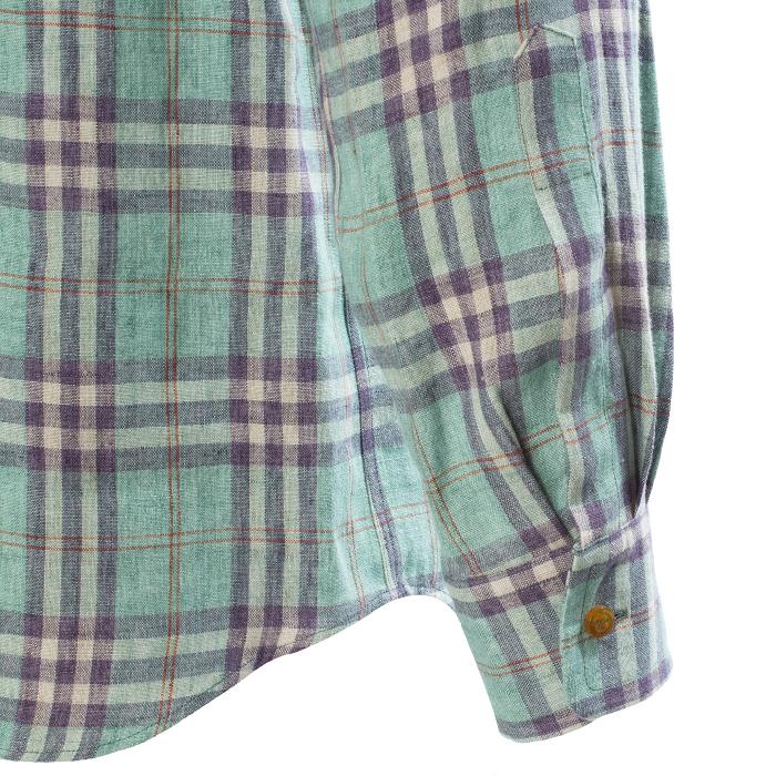 Vivienne Westwood Men’s Check Linen Long Sleeve Shirt S25DL0456