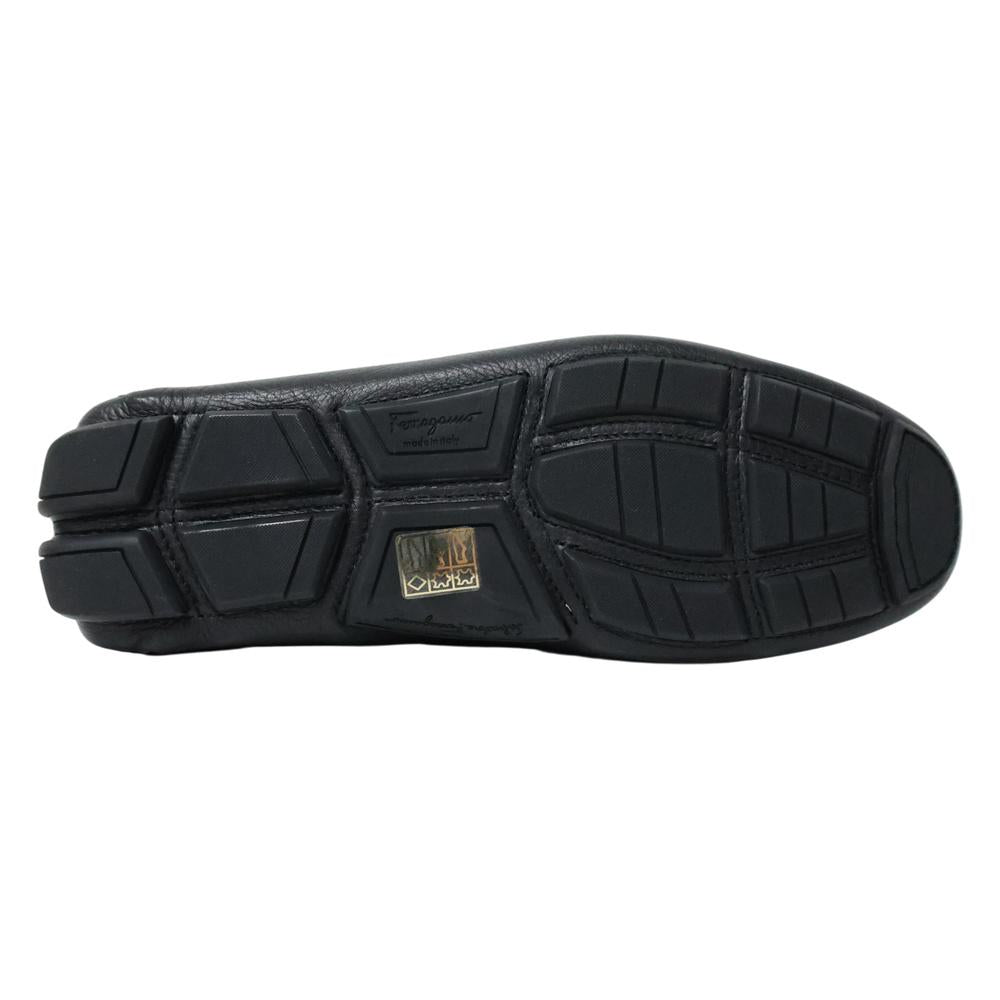 Ferragamo Gancini Wide Fit EE Men’s Leather Loafers Brown