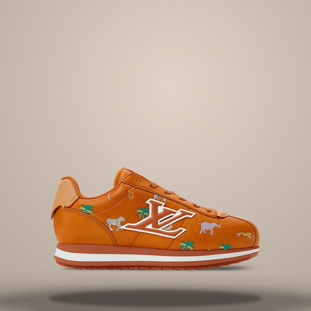 Louis Vuitton Men's Cognac Brown Buttersoft Leather Low Top Sneakers