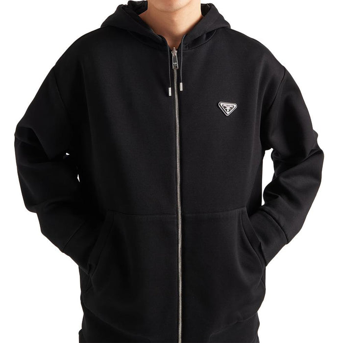 PRADA Reversible Cotton Fleece and Re-Nylon Hooded Jacket for Men