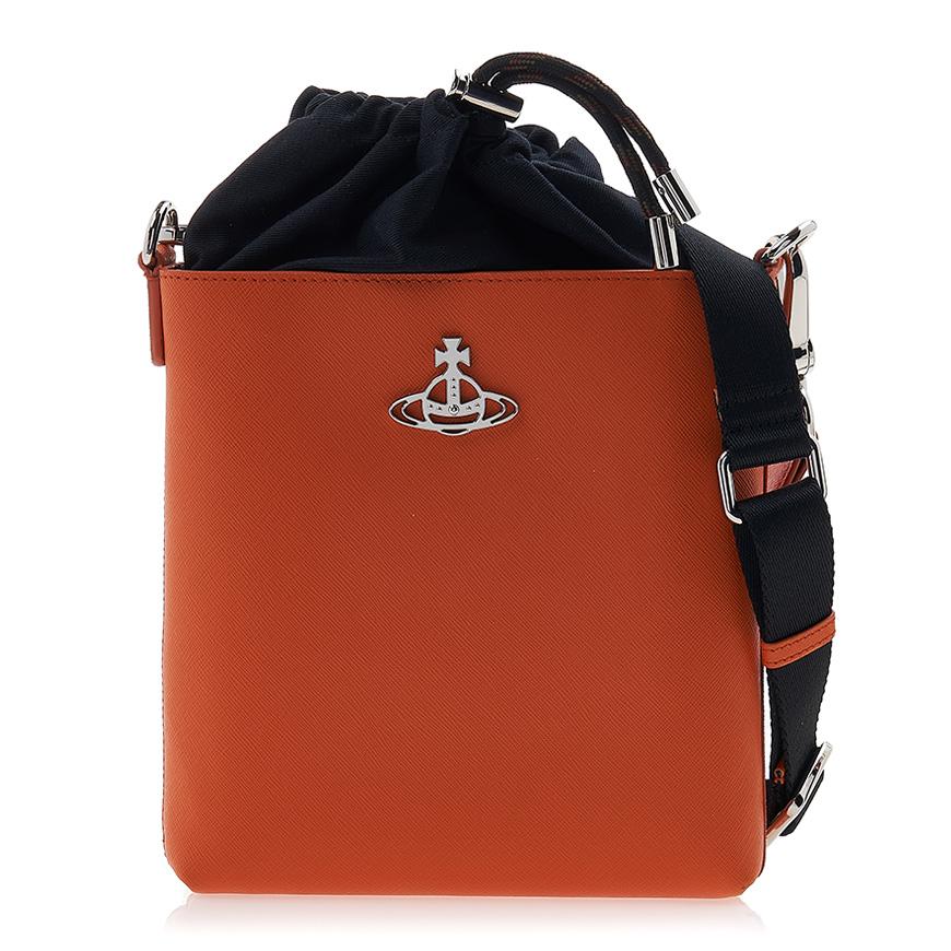 Vivienne Westwood Saffiano Drawstring Crossbody Bag