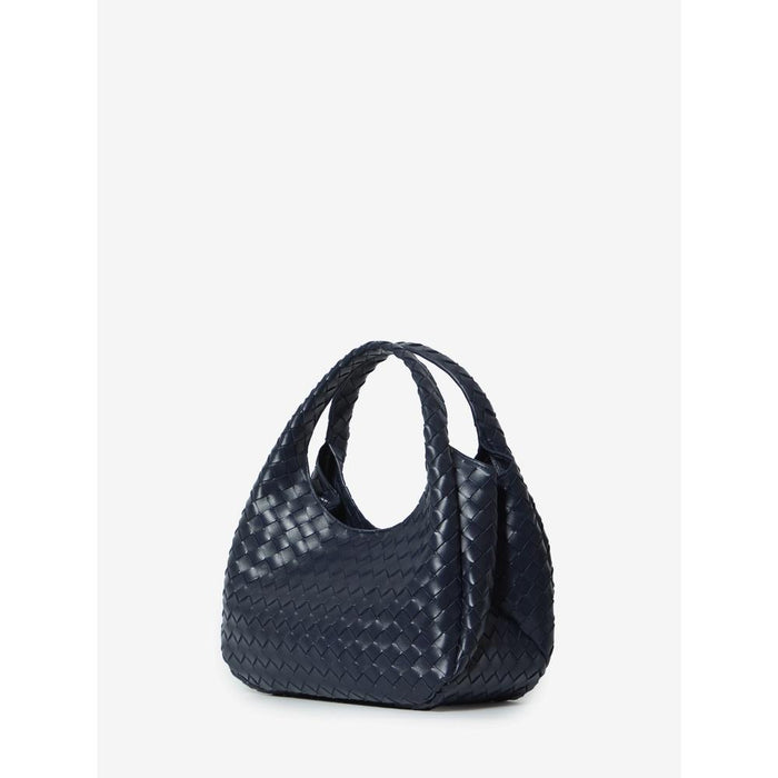 Bottega Veneta Campana Medium Shoulder Bag Leather Blue