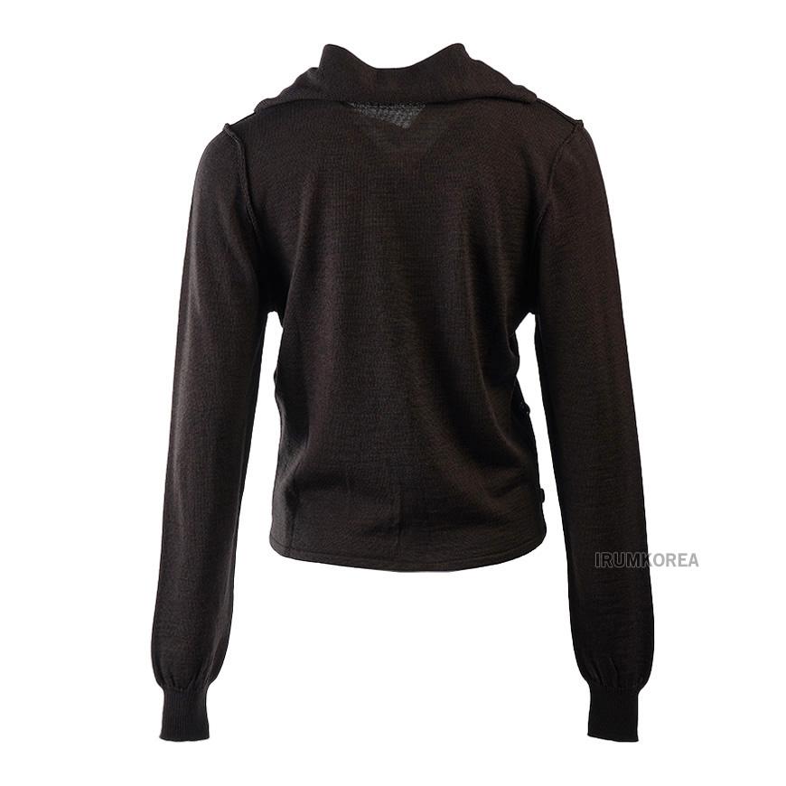 Lemaire Women’s Twist Scarf Cardigan Brown Knit