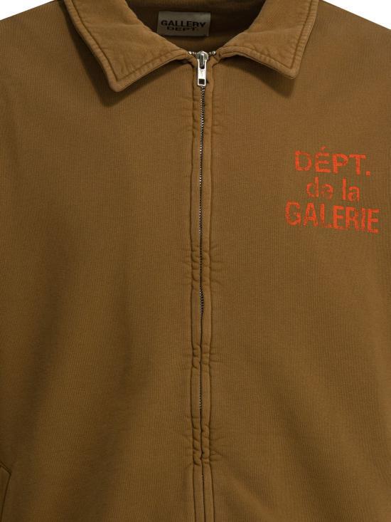 GALLERY DEPT. Logo Print Hoodie Sweatshirt for Women MJ50050 WASHED TAN DOM