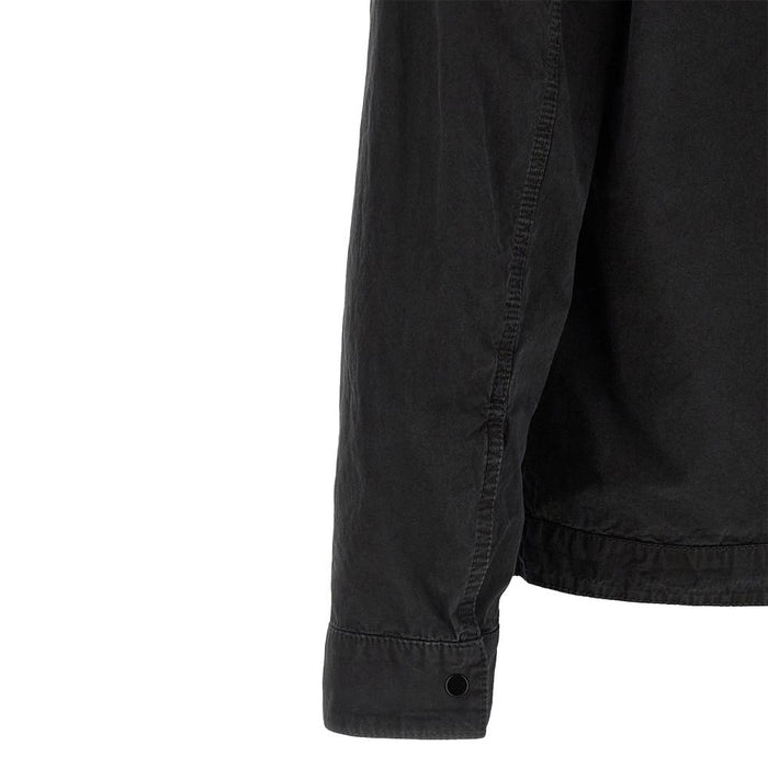 STONE ISLAND Brushed Zip-Up Overshirt Long Sleeve Shirt