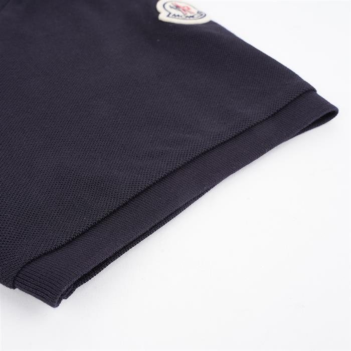 Moncler Logo Patch Polo Shirt for Men Navy