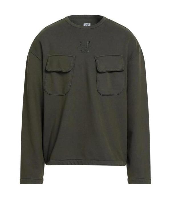 CP Company Brushed Emerized Diagonal Fleece Crew Neck Sweatshirt