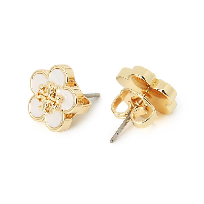 Tory Burch Kira Flower Earrings Gold-Tone Jewelry