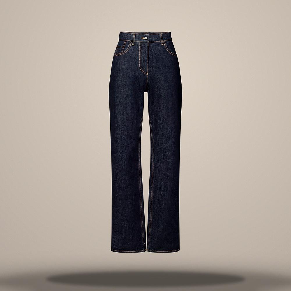 Louis Vuitton Indigo Blue Straight-Leg Denim Jeans 1AKKG1