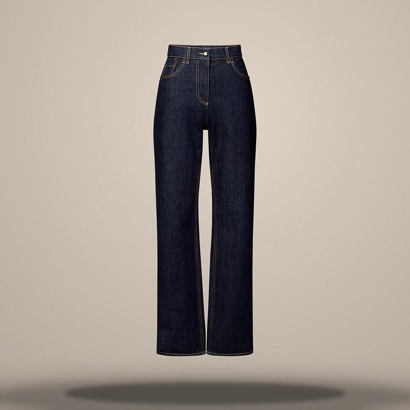 Louis Vuitton Indigo Blue Straight-Leg Denim Jeans 1AKKG1