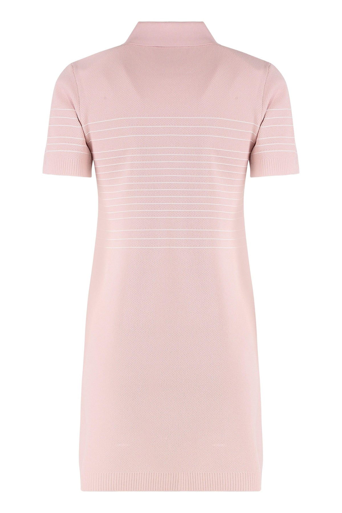 GUCCI Short Sleeve Mini Dress Red Cotton Blend