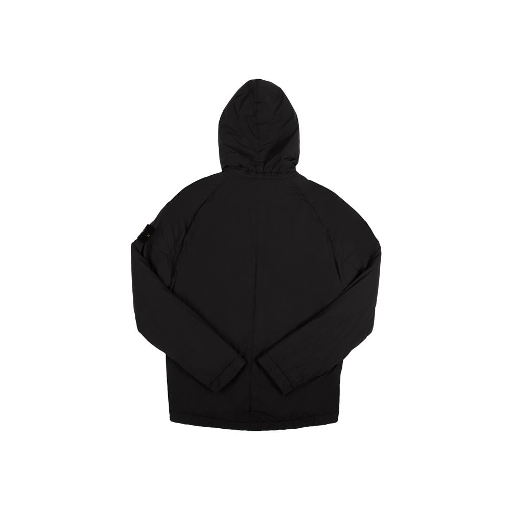 STONE ISLAND Black Comfort Tech Hooded Jacket