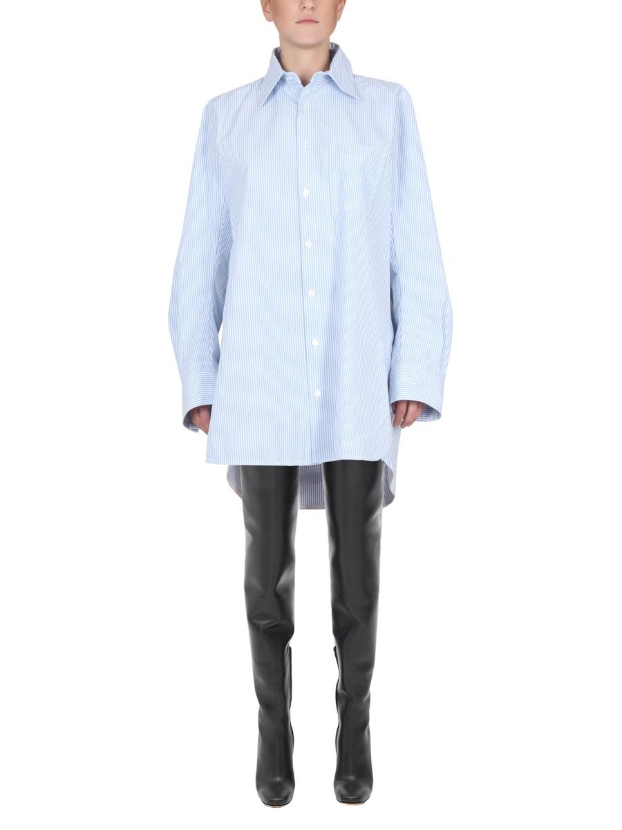 Bottega Veneta Long Sleeve Button-Up Shirt FW22 Beige Cotton