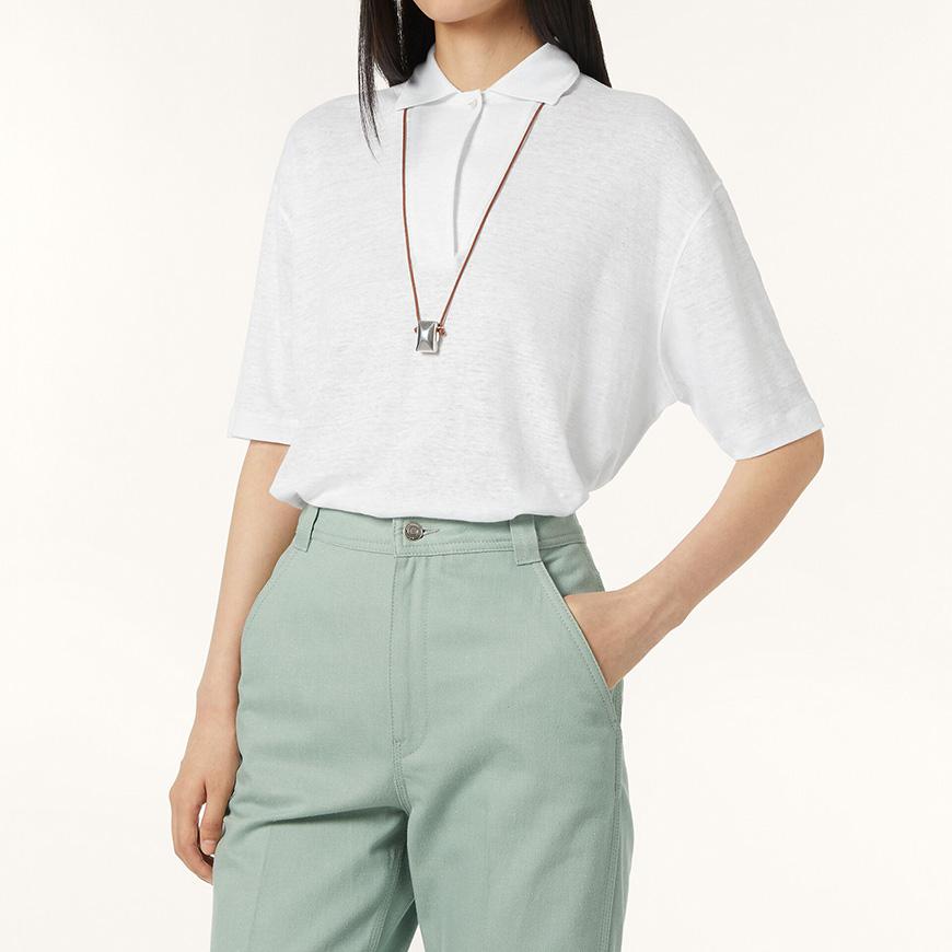 Loro Piana Women’s Linen Polo T-Shirt FAO3309 1000