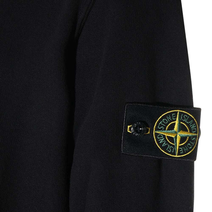 STONE ISLAND Black Logo Patch Sweatshirt Unisex