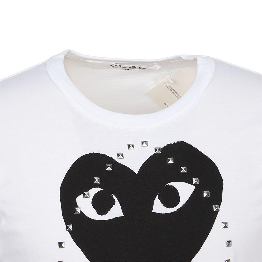 Comme des Garcons Heart Stud Unisex Short Sleeve T-Shirt AX T804 051 1