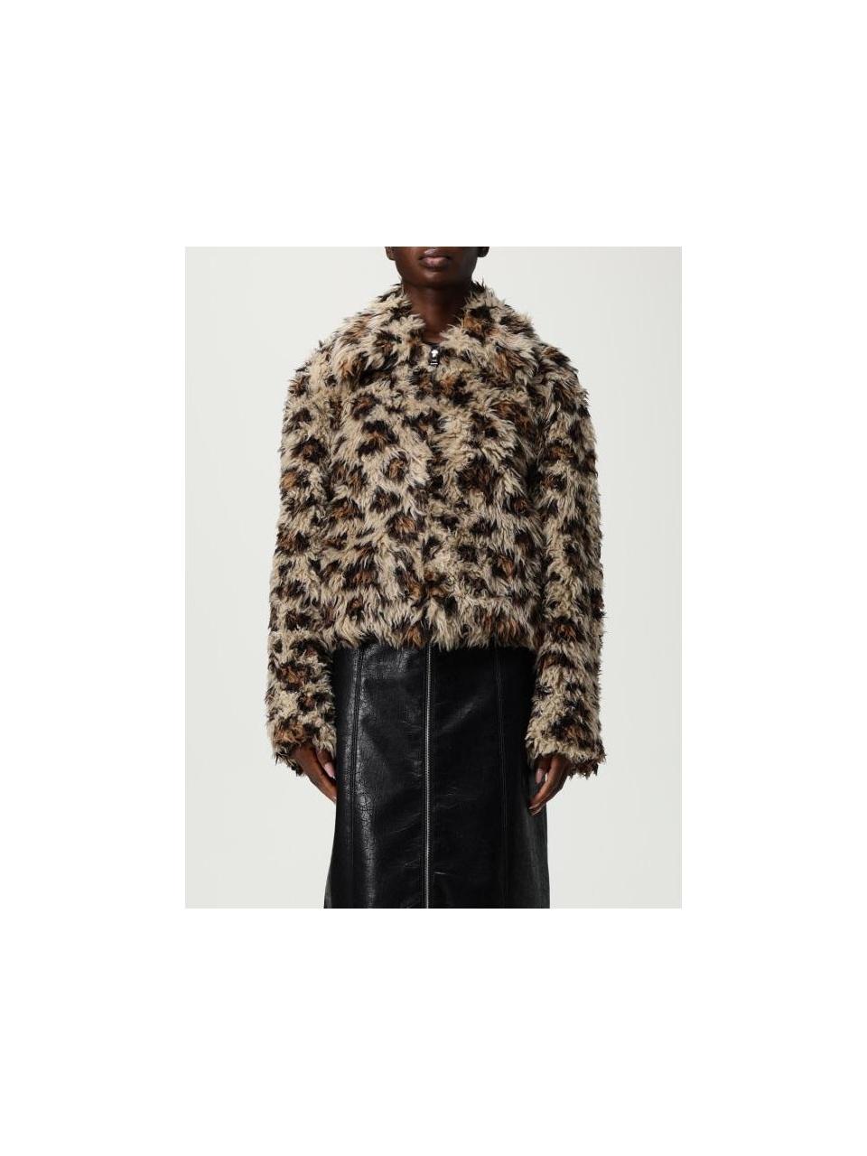 MSGM Animal Faux Fur Zip-Up Jacket for Men 3941MDH20 257606 23