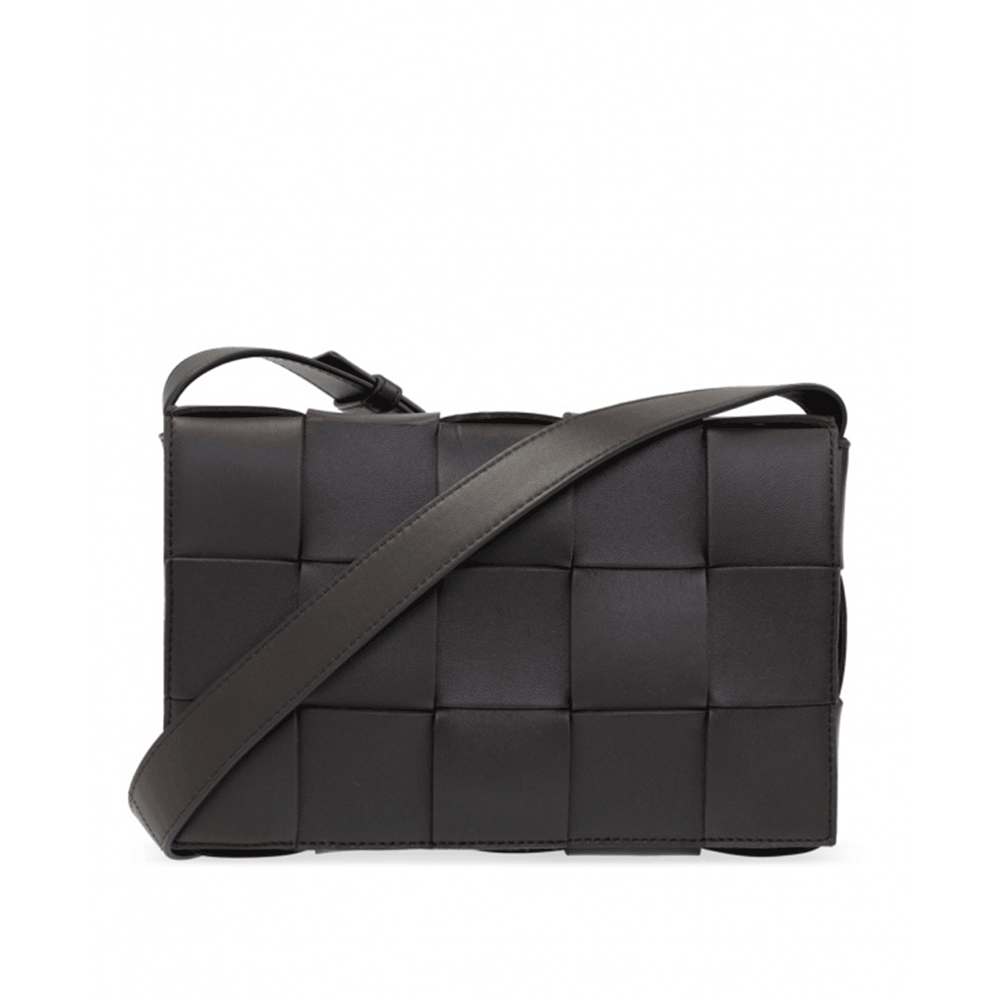 Bottega Veneta Intrecciato Leather Crossbody Bag Brown