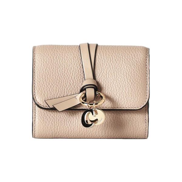 Chloe Alphabet Small Coin Bifold Wallet Floral Gray CHC21WP945F57 083