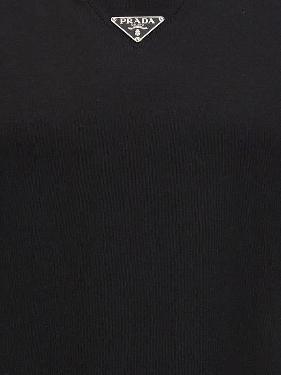 PRADA Black Short-Sleeve T-Shirt Men’s Cotton Top