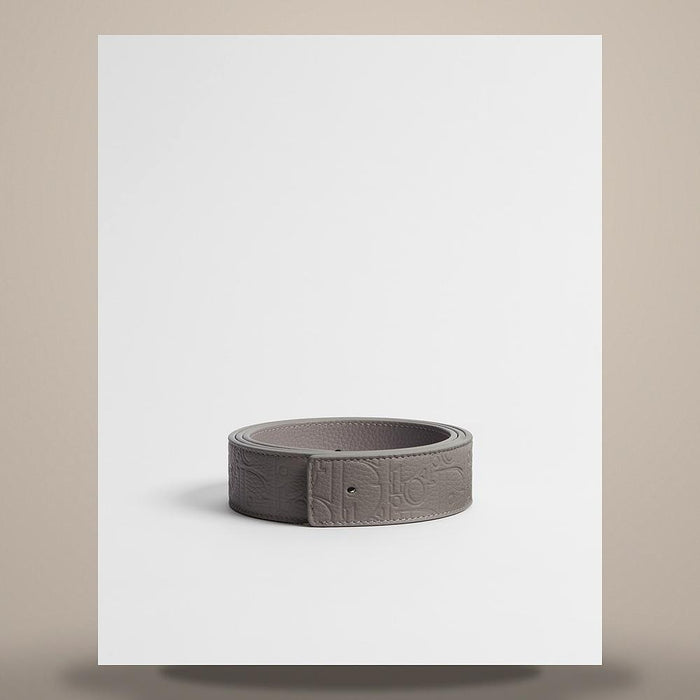 DIOR Reversible Trianon Gray Dior Gravity Leather Belt 35mm 4800ZZMMS H00G