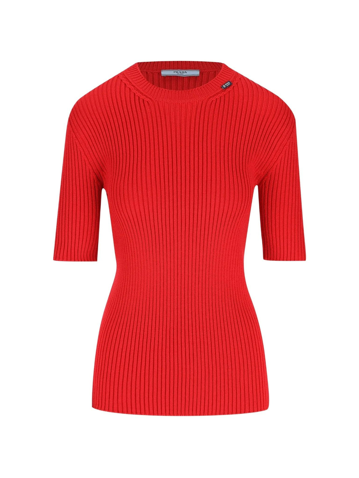 PRADA Wool Round Neck Knit Sweater for Women