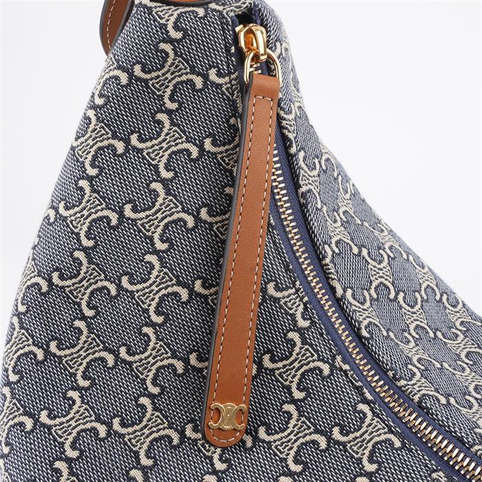 CELINE Triomphe Jacquard Loulou Shoulder Bag