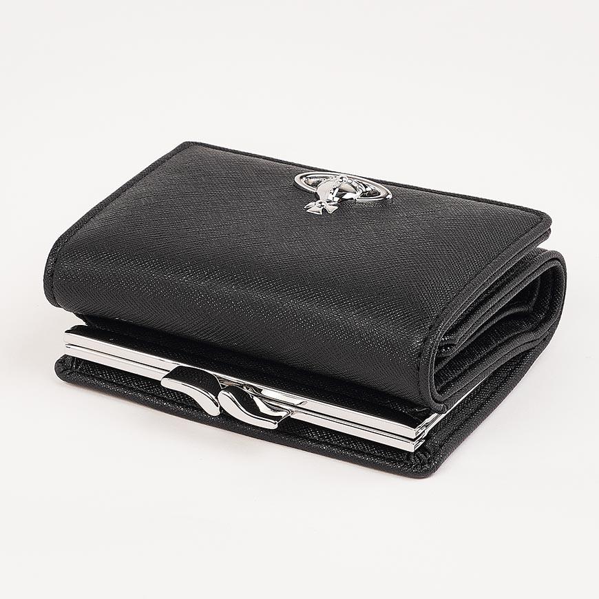 Vivienne Westwood Women’s Small Frame Bifold Wallet Black Leather