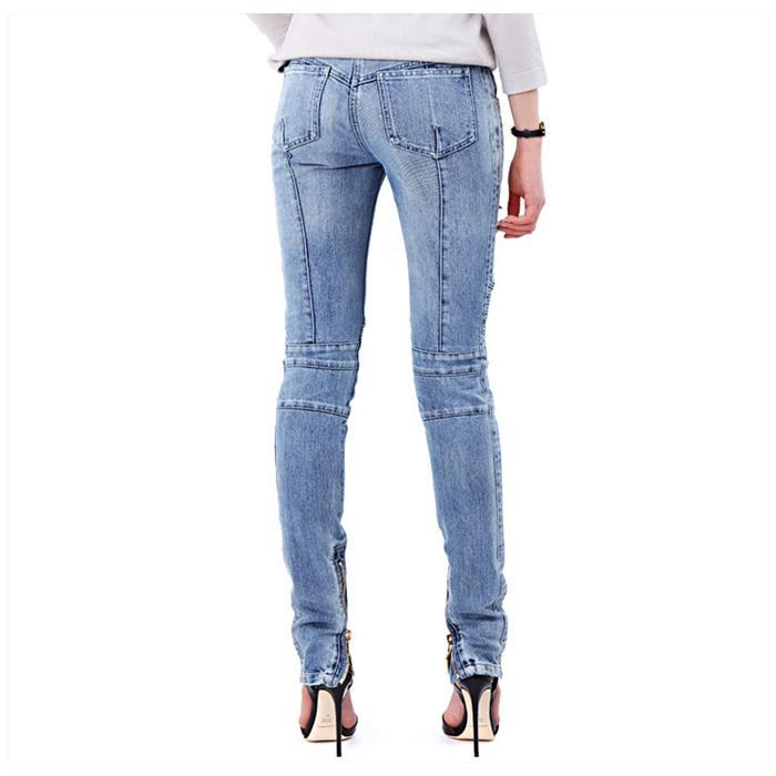 Balmain Gold Stitch Biker Denim Pants 5256 146N C3180