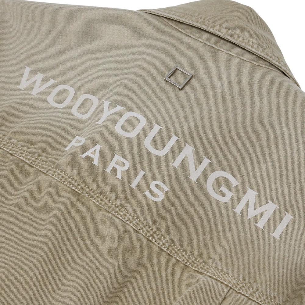 WOOYOUNGMI Back Logo Men's Denim Long-Sleeve Shirt