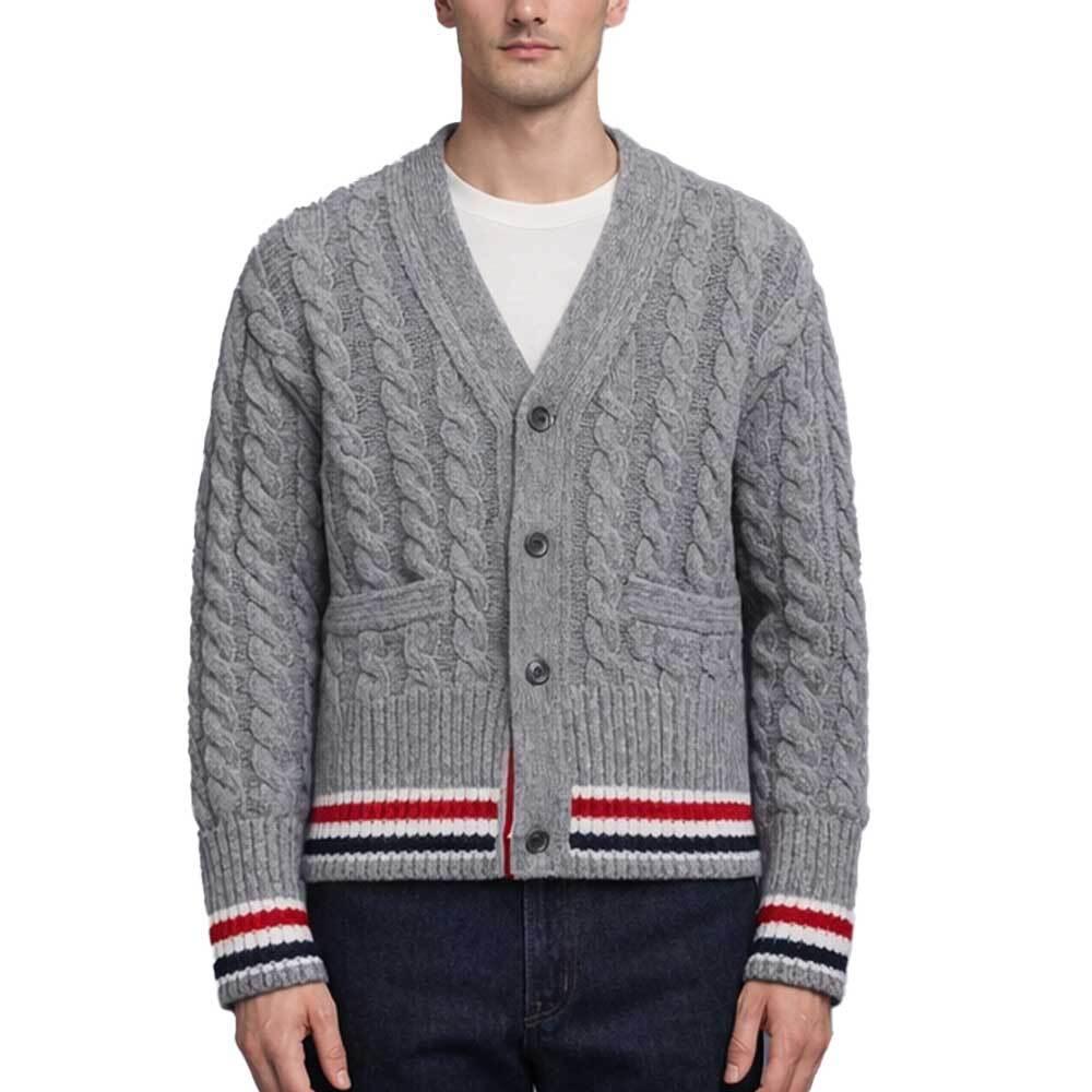 THOM BROWNE RWB Cable Knit Cardigan Men's MKC622B Y1005 055