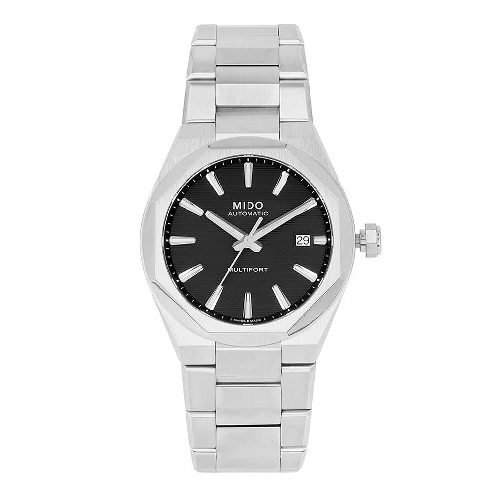 MIDO Black Dial Stainless Steel Mido Multifort 8 One-Crown Me M055 507 11 051 00
