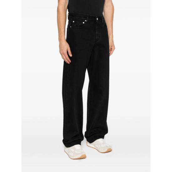 JACQUEMUS Blue Denim Jeans for Men PAM00028AD00039990 BLACK DOM